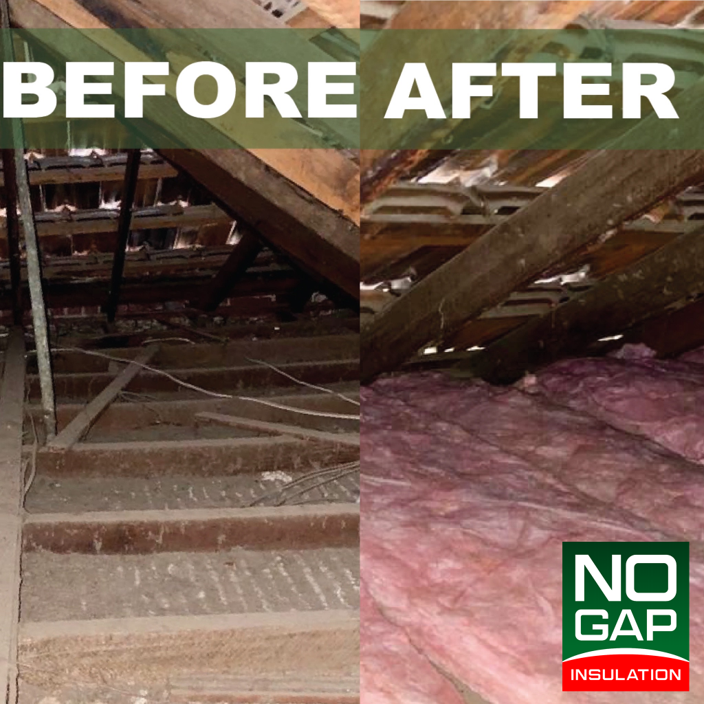 No Gap Insulation cold house before after pink batts earthwool ceiling wall underfloor acoustic sound energy savings retro retrofit cheap affordable good quality