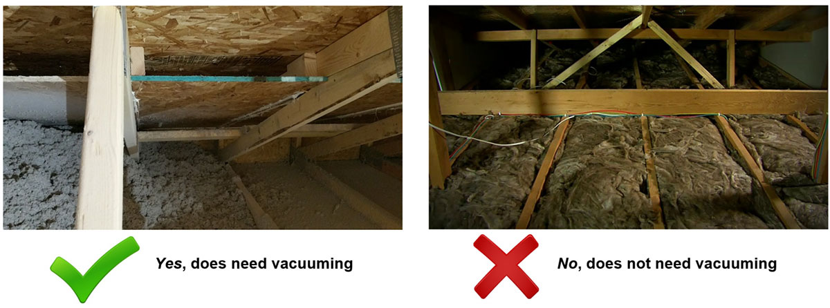vacuum old insulation